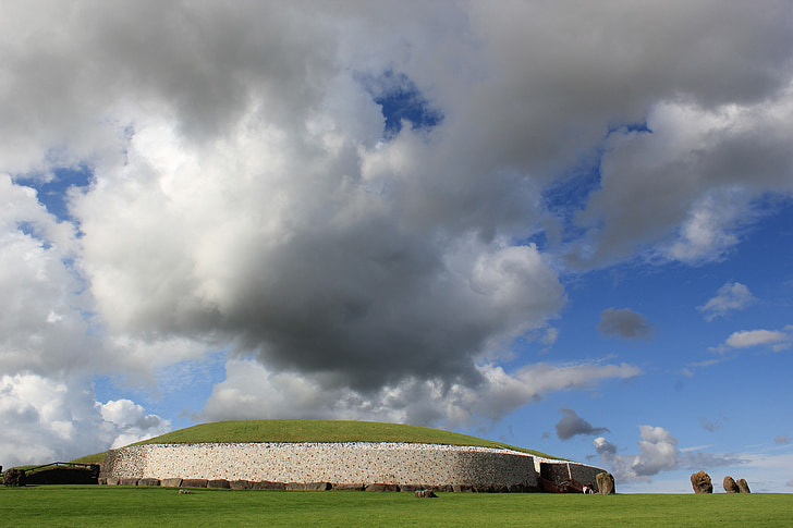 stonehenge, ireland, meadow, bronze age, new stone age, sky, clouds