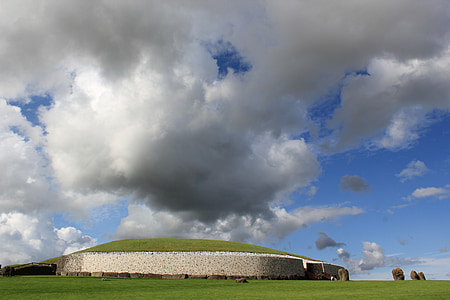 Стоунхендж, Ирландия, Луг, Бронзовый век, Новый каменный век, небо, облака