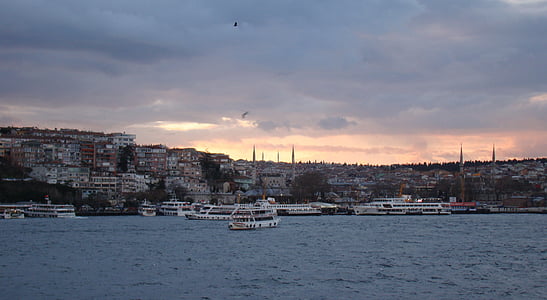 Turquie, Bosphore, Détroit, Istanbul, pont, canal, navire