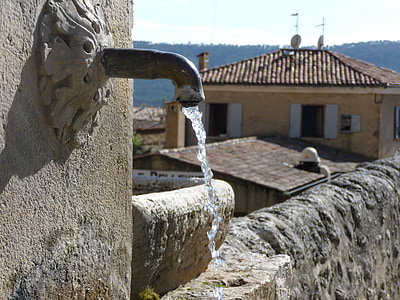 l'aigua, poble, sud de França, arquitectura, cultures