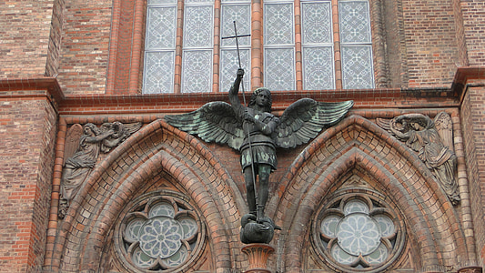 angel, sculpture, monument, figure, church, faith, religion