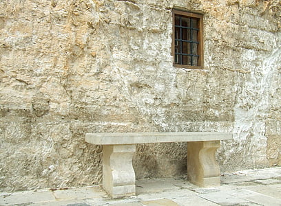 stone, bench, outdoor, nature, summer, old, architecture