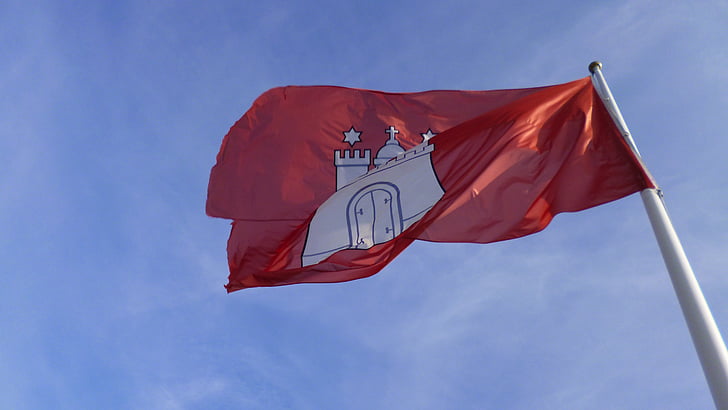 Hamburg, Zastava, vjetrovito