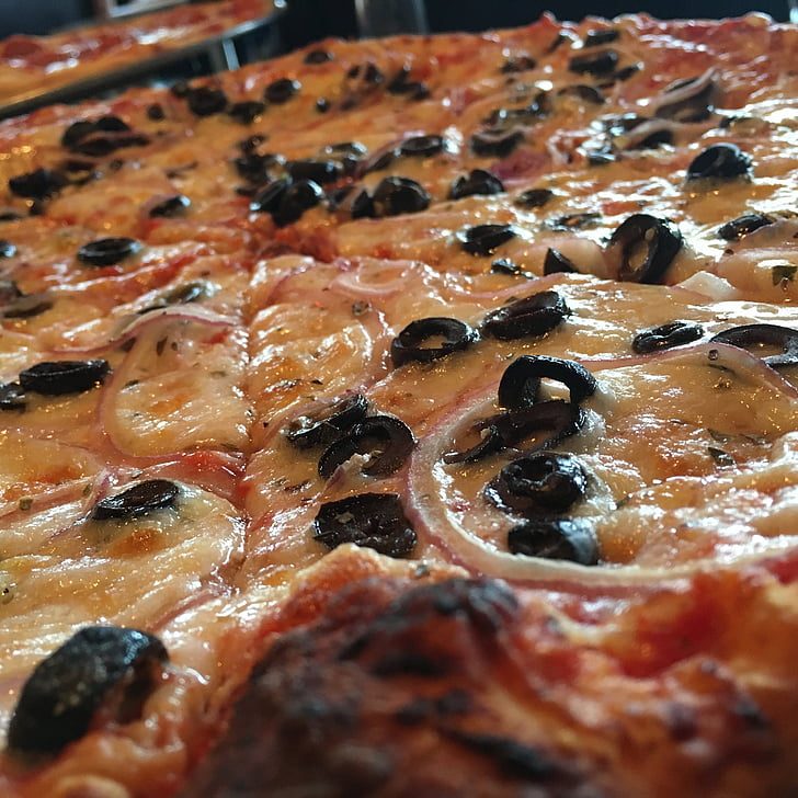 ピザ, 玉ねぎ, チーズ, イタリア語, 食事, おいしい, ディナー