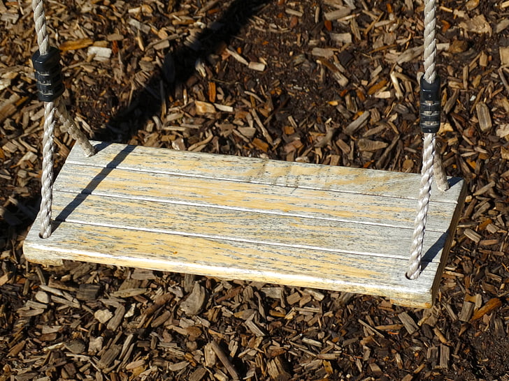 swing, swing seat, rope, playground, children's playground, play, rock