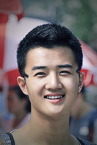 smile, smiley face, man, chinese, face, portrait, young