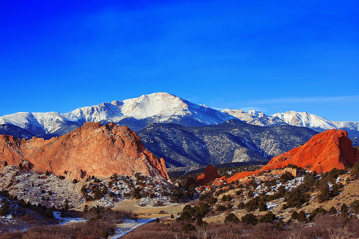 Pikes peak, Mountain, trädgård av gudarna, Park, Colorado springs, Colorado, bildandet