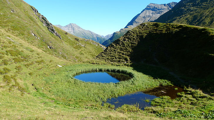 Lake, sirkulær lake, natur, naturlig juvel, landskapet, påfugl, Øst-Tirol