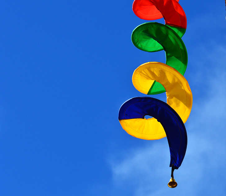 windspiel, colorful, spiral, turn, wind, color, airy
