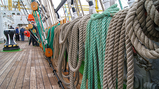 ropes, ship, tros, boat, knot, fix, railing
