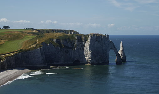 coast, rocks, france, etretat, étretat, north west, cliffs