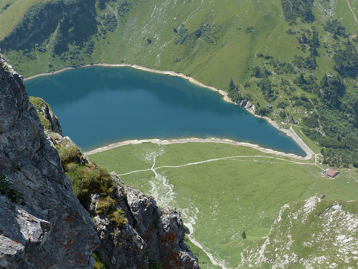 wesele górskie jezioro, Jezioro, bergsee, zbiornik, najlepsze wesele alpe, Hut, schronisko górskie