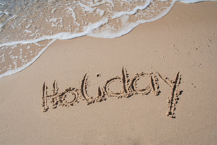 Holiday, stranden, Sand, sommar, havet, Grekland, teckensnitt