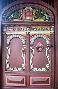 Rendsburg, Německo, dveře, dveře, dveře, zdobené, návrh