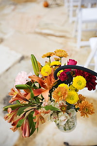 kukat, häät, kukka, romanttinen, Baari, seremonia, sisustus