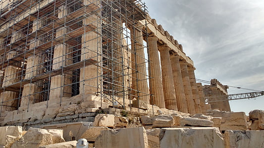 restauration, Athena, Athènes, bâtiment, antique, architecture, industrie de la construction