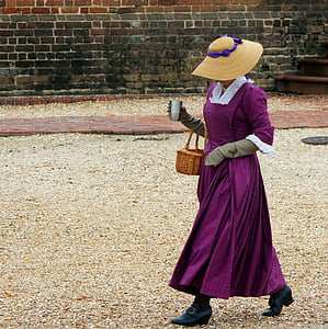 ženska, kostum, reenactor, 18. stoletja obleko, ženska oblačila, obleko