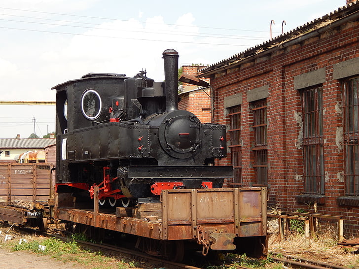 estrecho-calibra el ferrocarril, tren, carros, locomotora, carriles de, vehículo histórico