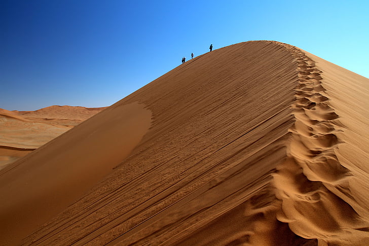Namibie, désert, Sossusvlei, sable, dune de sable, l’Afrique, paysage