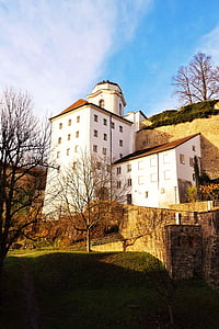 Passau, Schloss, Veste oberhaus, Architektur, Festung, Gebäude, Donau