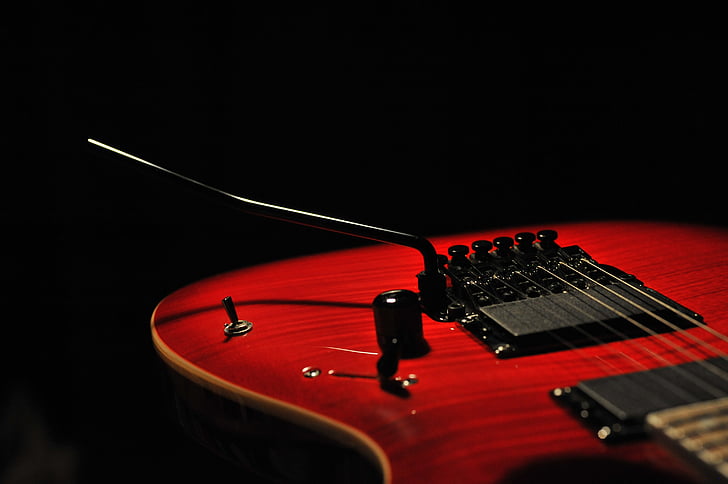 κόκκινο, ηλεκτρικά, κιθάρα, ηλεκτρική κιθάρα, μουσική, ροκ, ΗΛΙΑΔΗΣ