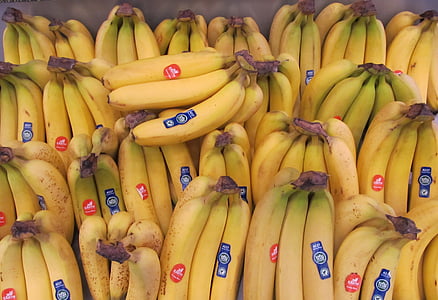 bananas, yellow, fresh, fruit, healthy, raw, ripe