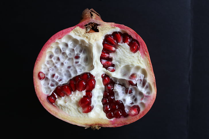 pomegranate, red, fruit, food, seed