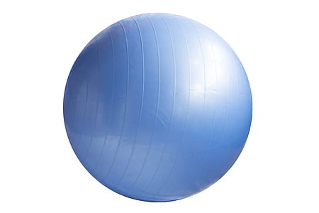 ballon d’exercice, Ball, bleu, remise en forme, exercice, adulte, santé