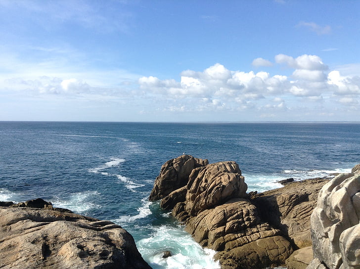 Бретані, узбережжя, море, Берегова лінія, Природа, рок - об'єкт, пляж