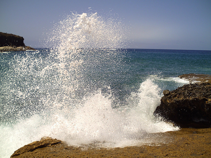 Já?, vlny, Costa, léto, Příroda, voda, oceán