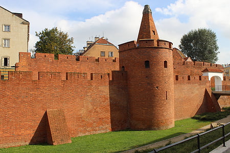 Warsawa, benteng, batu bata merah