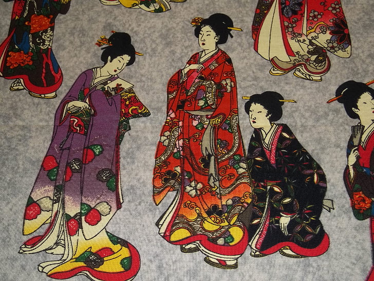 xinès, geisha, quimono, Japó, japonès, asiàtic, cultura