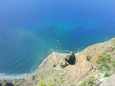 skala, morje, Madeira, Portugalska