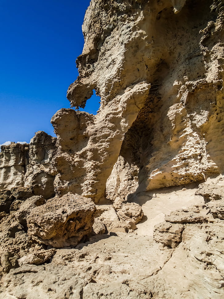 Cipro, cavo greko, roccia, scogliera, natura, Rock - oggetto, albero