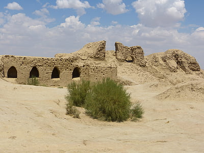 tamanna kala, pháo đài, cũ, sa mạc, Bukhara, Uzbekistan