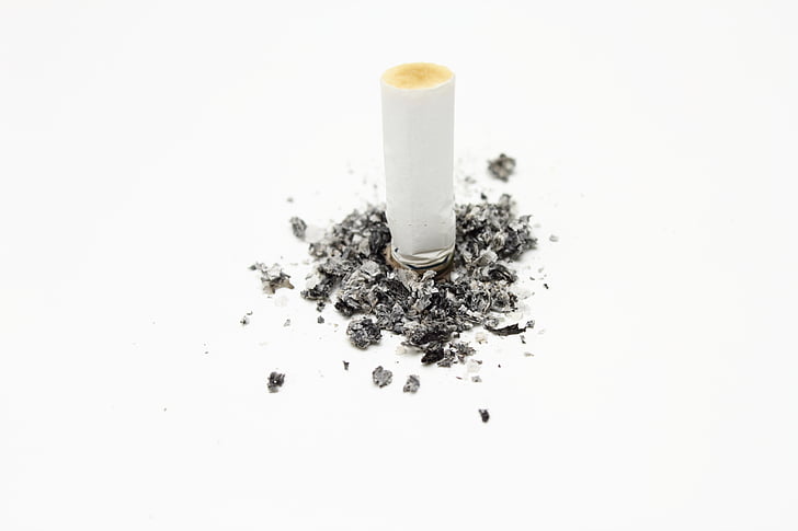 cigarette, butt, smoke, habit, cancer, isolated, ashes