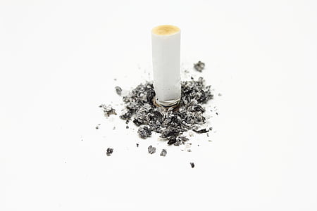cigarrillo, a tope, humo, hábito de, cáncer, aislado, cenizas