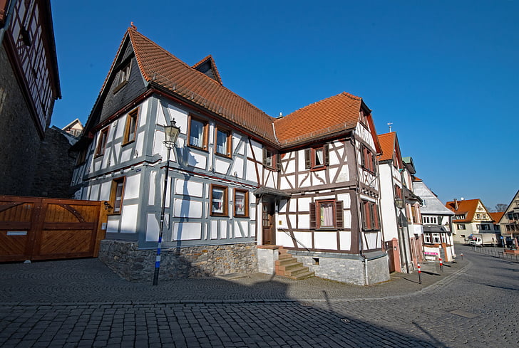 Oberursel, Hesse, Đức, phố cổ, giàn, fachwerkhaus, địa điểm tham quan