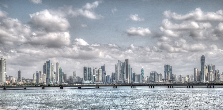 Панама, Skyline, град, градски пейзаж, градски силует, небостъргач, градски сцена