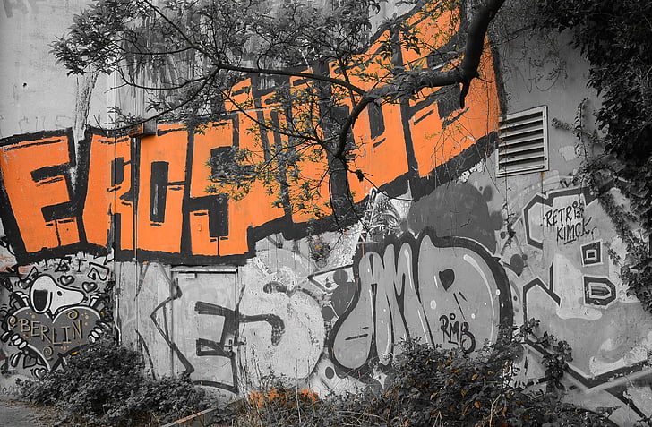Graffiti, Street-art, urbane Kunst, Kunst, Sprüher, Wandbild, Berlin