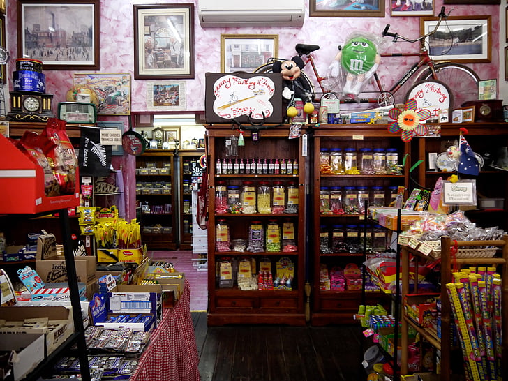 candy shop, shop, goods, products, selling