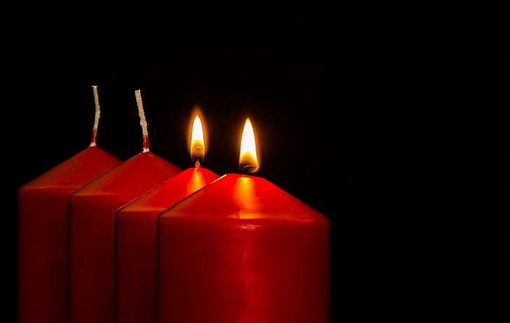 Adventní, 2 adventní, Adventní svíčky, Vánoční šperky, svíčky, Druhá svíčka, světlo