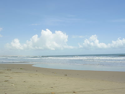 ビーチ, 3 月, 空, 自然, 砂, 波, 地平線