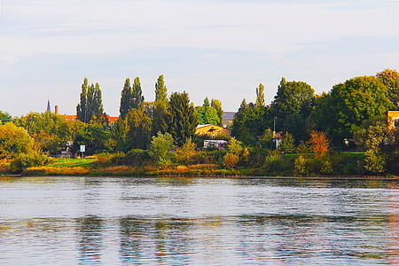 schoonheid, charmante, Elbe rivier, herfst, Elbe, rivier, sensatie