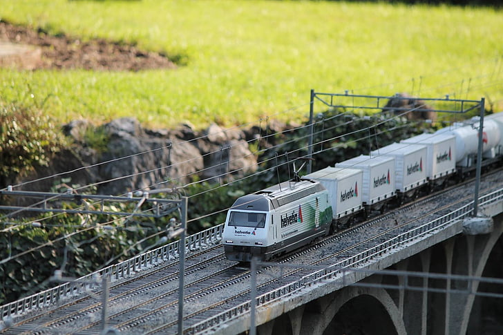 modell, a vonat, Swissminiatur, Melide, Svájc