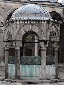 fonte, Mesquita, pátio, locais de interesse, religião, imposição de, Istambul