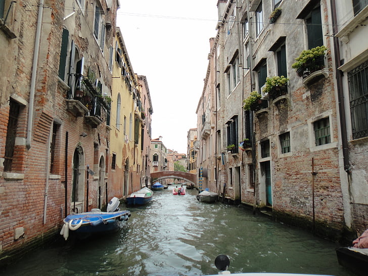 Venedig, Italien, vatten, gondol, romantiska, landmärke, historia