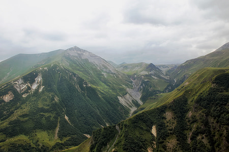 Kaukāzs, kalni, kalnu grēda, ieleja, aiza, grava, daba