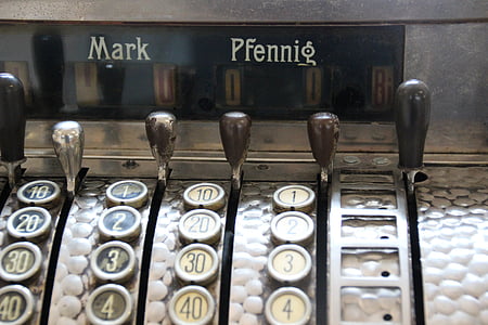 cash machines, deutsche mark, penny, historically, money, currency, checkout