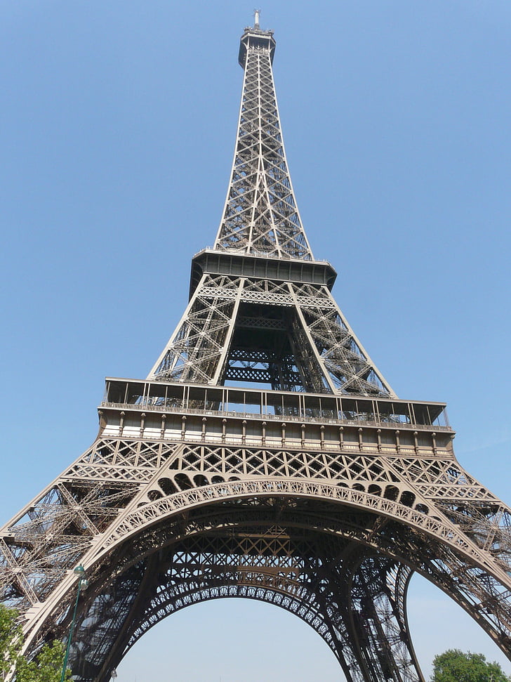 Parijs, bezoekplaatsen, Frankrijk, stalen structuur, het platform, Eiffeltoren, Parijs - Frankrijk